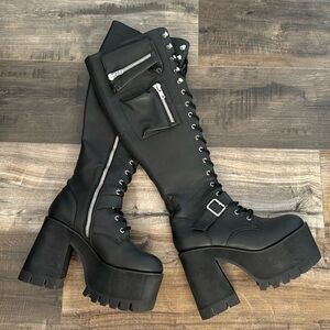 Current mood chunky knee high boots